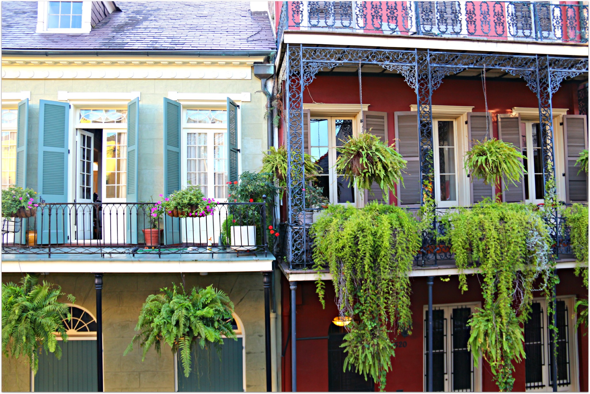 Balconies and Gallery in New Orleans French Quarter Condos