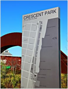 Map of the Crescent Park in Bywater